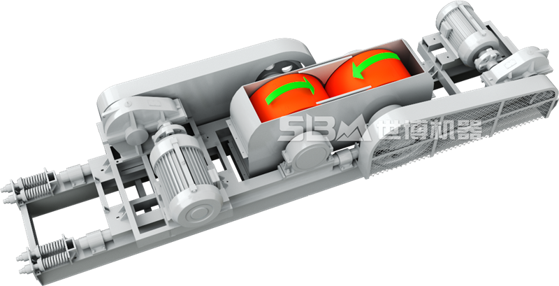 對輥破碎機結構原理圖
