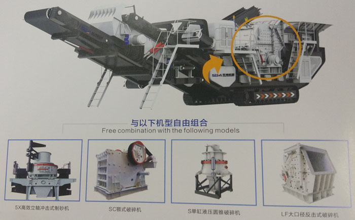 履帶式移動破碎機，多破碎機隨意搭配