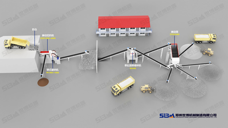 客戶石子生產(chǎn)線設(shè)計(jì)圖1