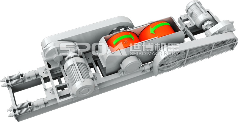 對輥破碎制砂機結(jié)構(gòu)原理圖